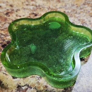 Green Acrylic Star-Shaped Coaster
